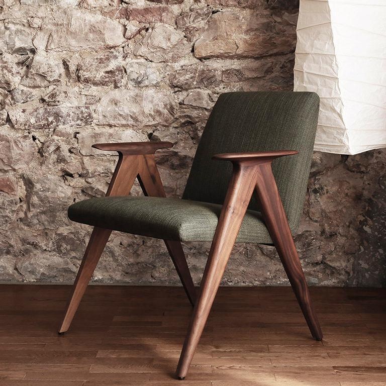 STUA: Fauteuil contemporain / en cuir / en bois / en tissu