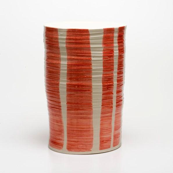 tabouret contemporain / en porcelaine / fait main / d'extérieur