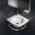 Table de toilette : vasques d'angle