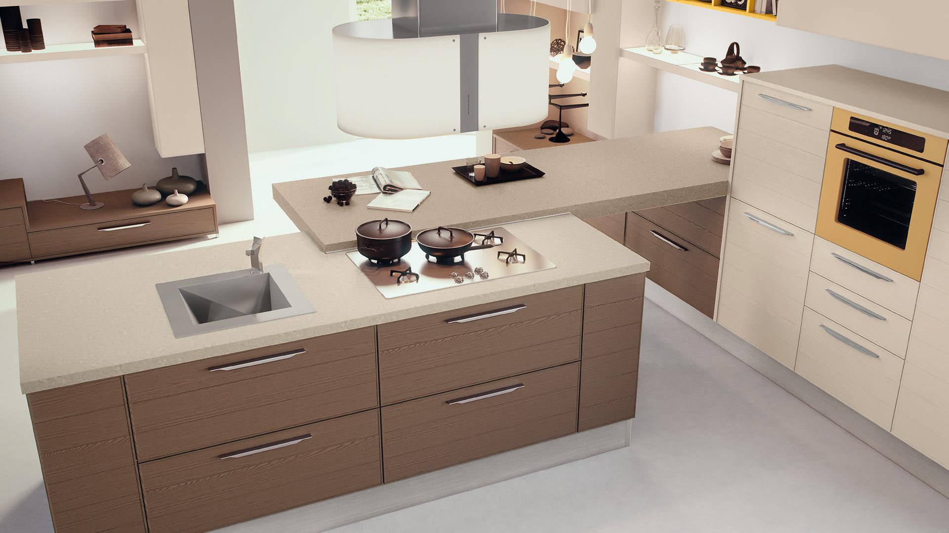 Cuisine contemporaine / en plaqué bois / avec îlot - ADELE - CUCINE ... Cuisine contemporaine / en plaqué bois / avec îlot - ADELE - CUCINE ...