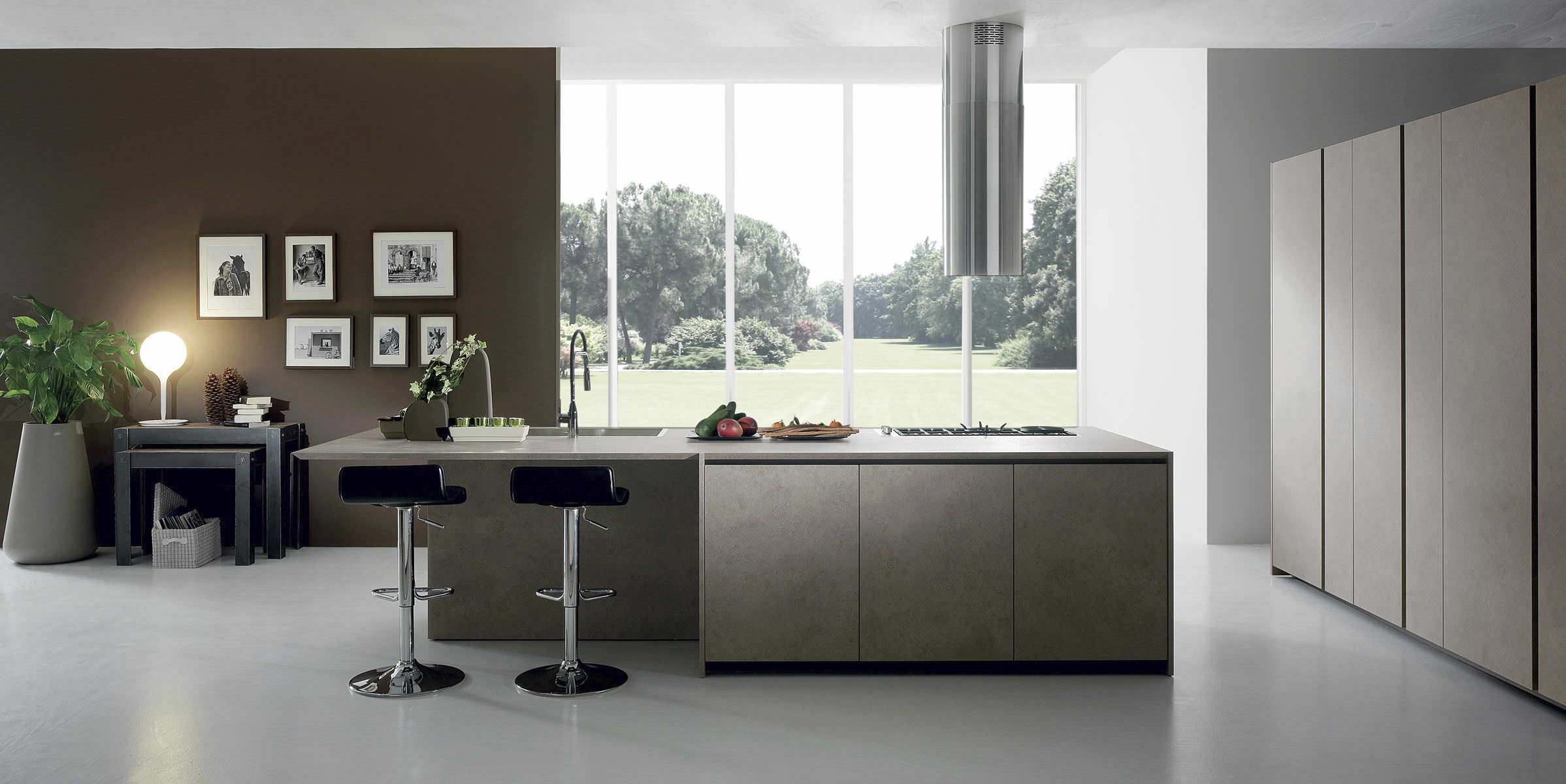 Cuisine contemporaine / en stratifié / avec îlot - CRETA CORNER by ... Cuisine contemporaine / en stratifié / avec îlot - CRETA CORNER by ...