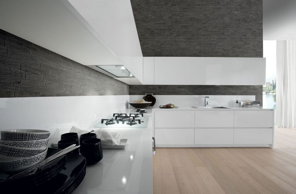 Cuisine contemporaine / en stratifié / laquée / brillante - CRETA ... Cuisine contemporaine / en stratifié / laquée / brillante - CRETA ...