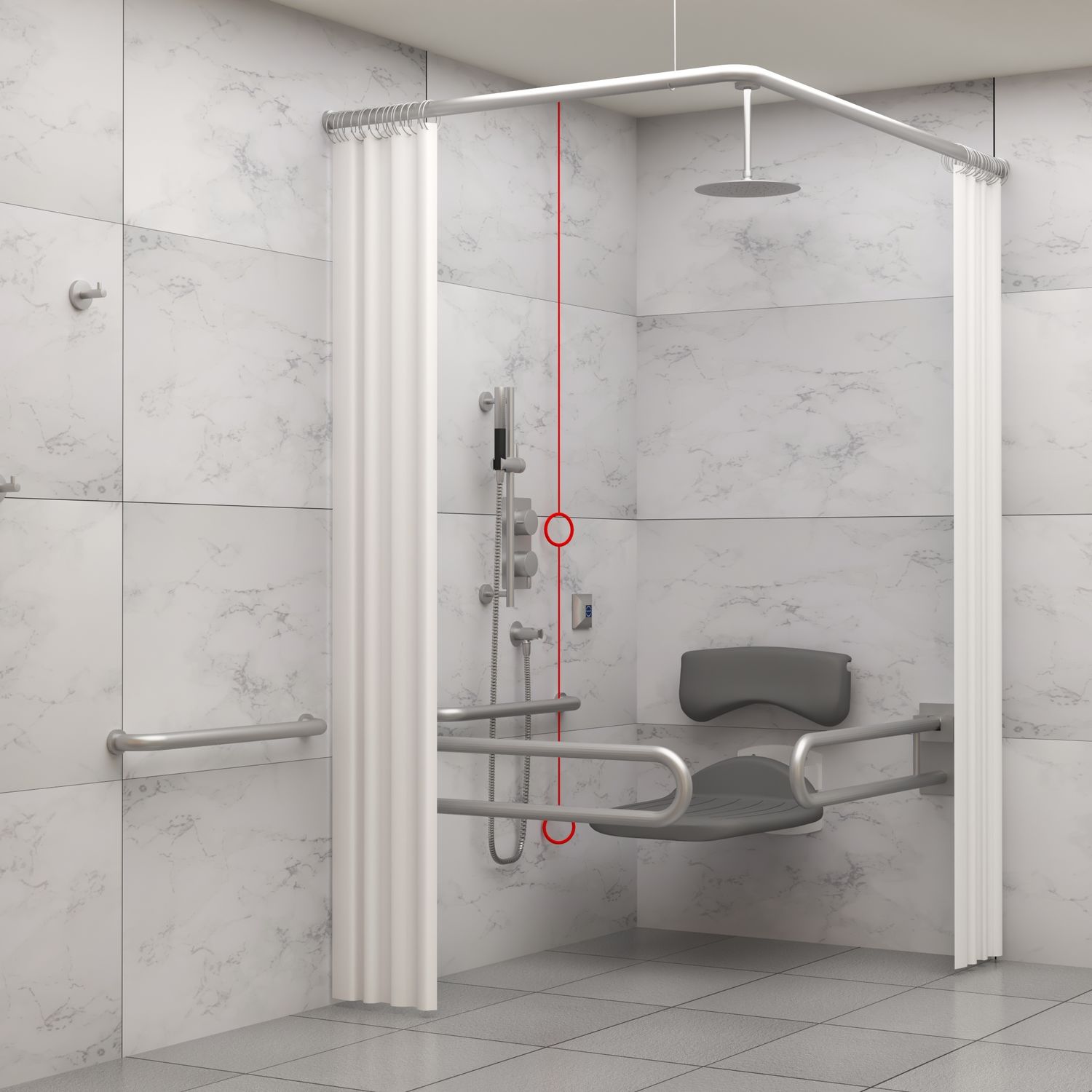 Douche En Acier Inoxydable PRESTIGE DOC M Dolphin Solutions Ltd