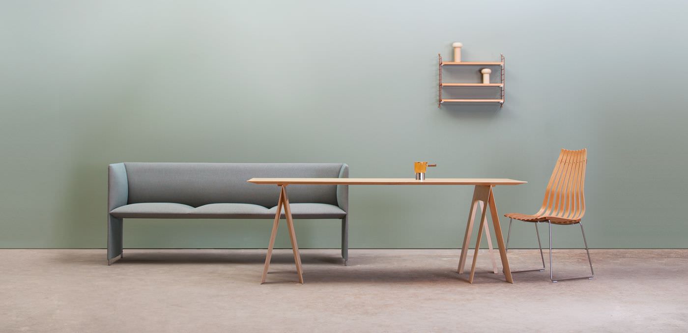 Banquette contemporaine / en tissu / bleue mono by design ...
