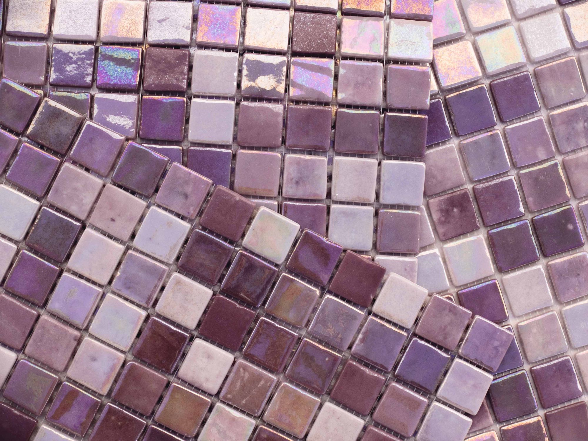 Mosaïque de salle de bain / murale / en verre / brillante design ...