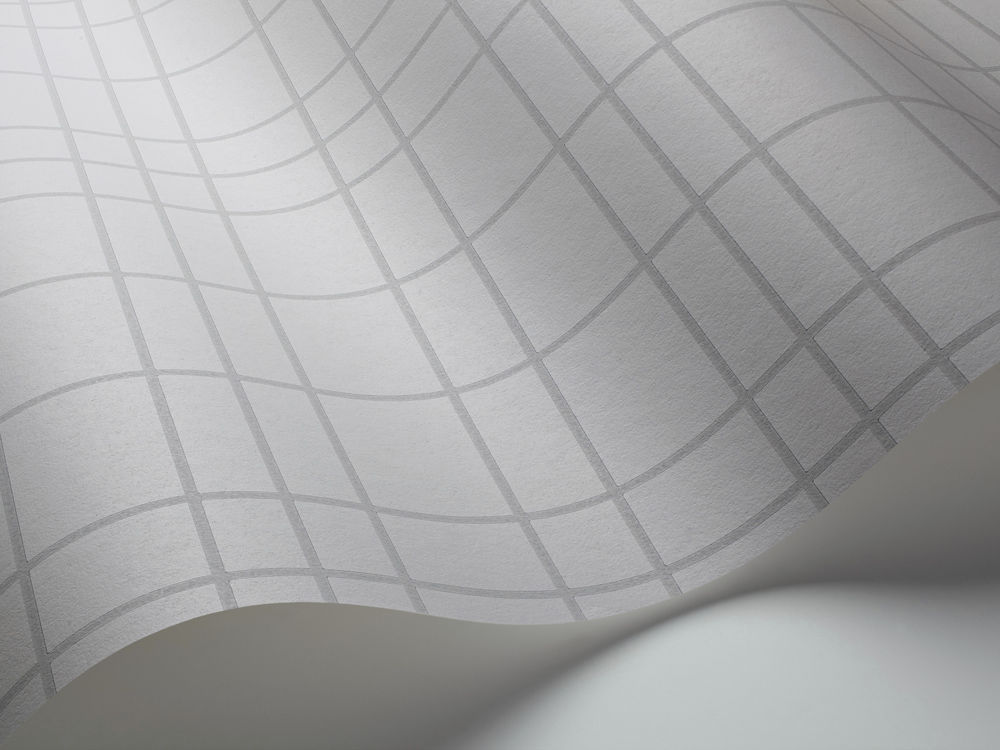 Papier peint contemporain / motif géométrique / blanc / noir ... Papier peint blanc motif noir