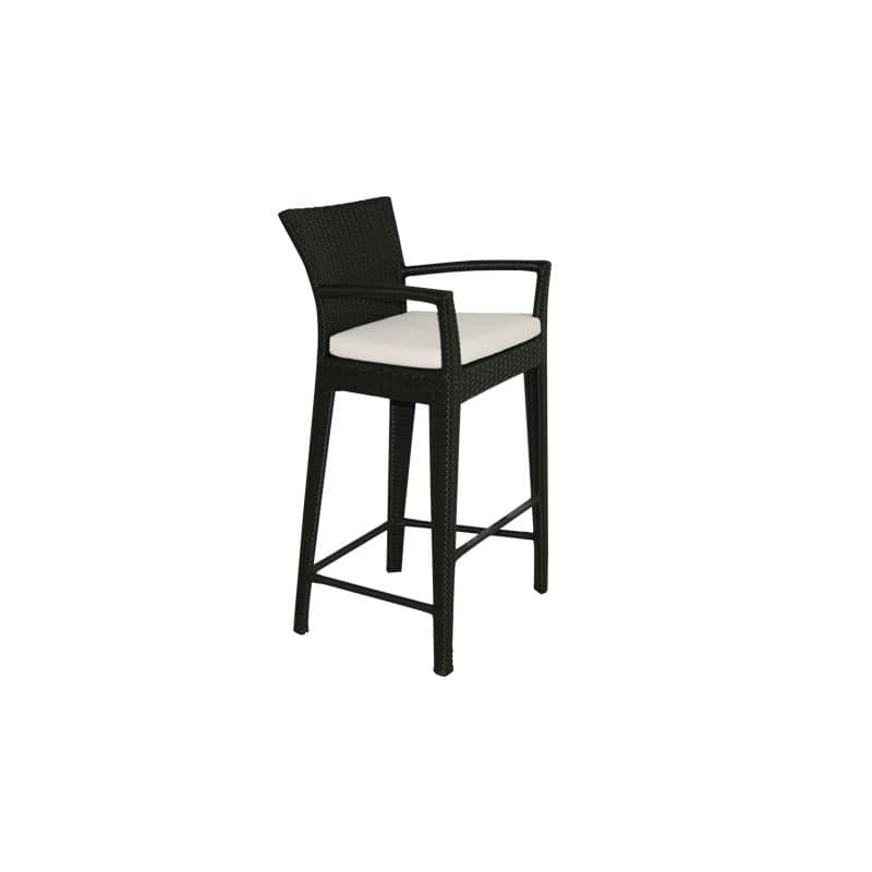 D En Chaise Rotin Contemporaine Accoudoirs Bar De Avec kuZXiOP