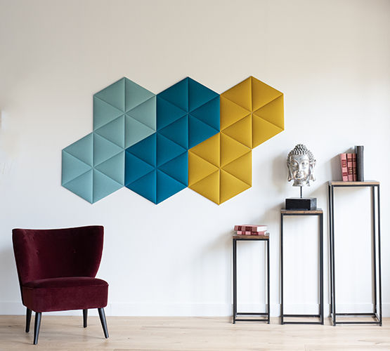 Panneau Acoustique Mural QUIETOSTICK MyO En Velcro Hexagonal