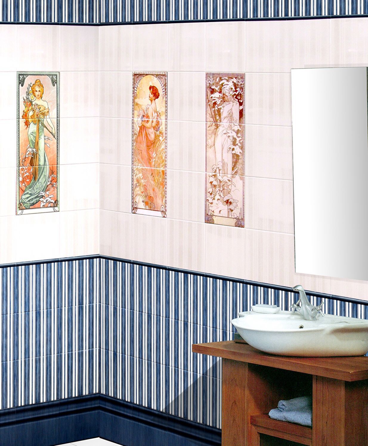 Carrelage de salle de bain / mural / en céramique / brillant ...