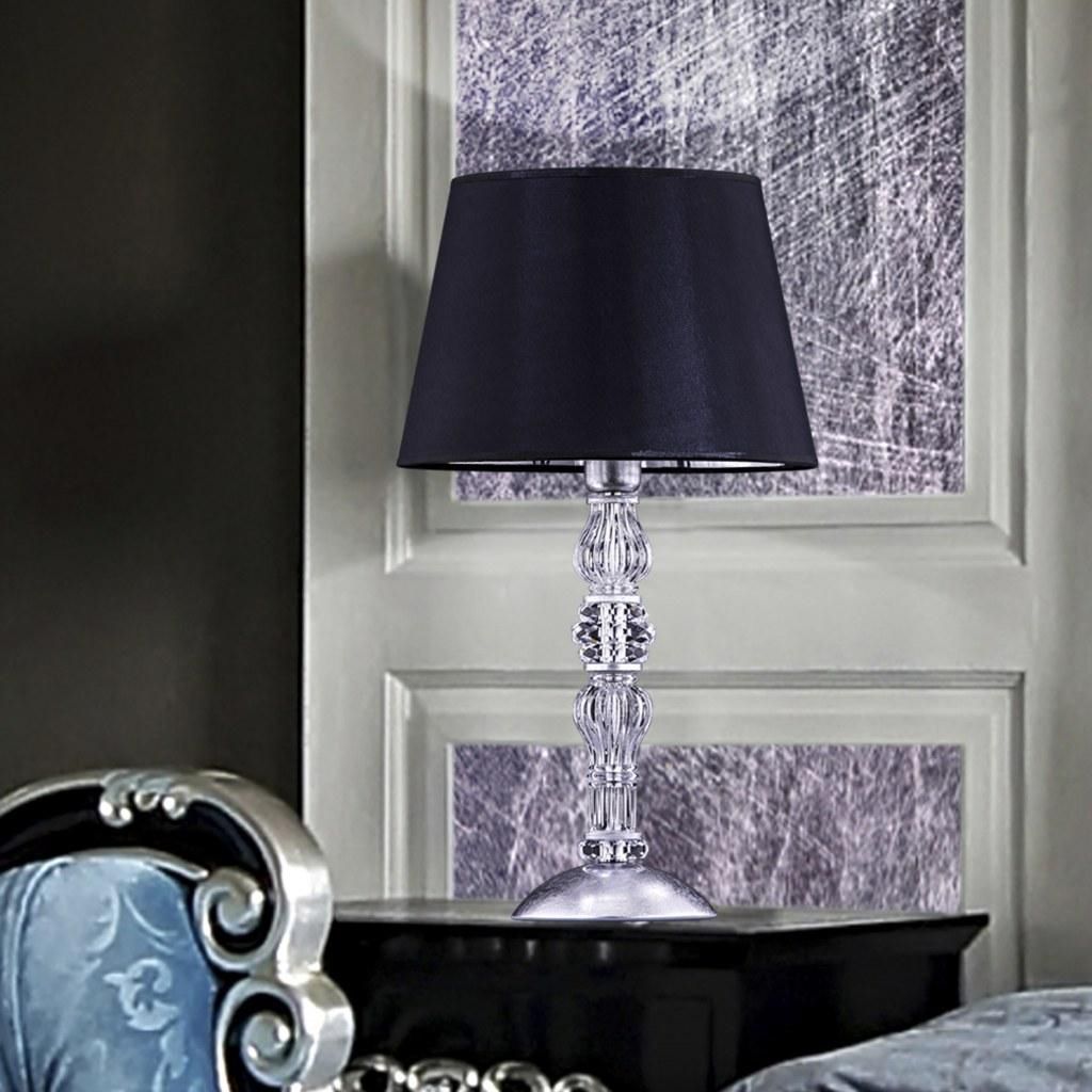 Lampe De Table DAFNE Grandoluce En Cristal Swarovski En Tissu