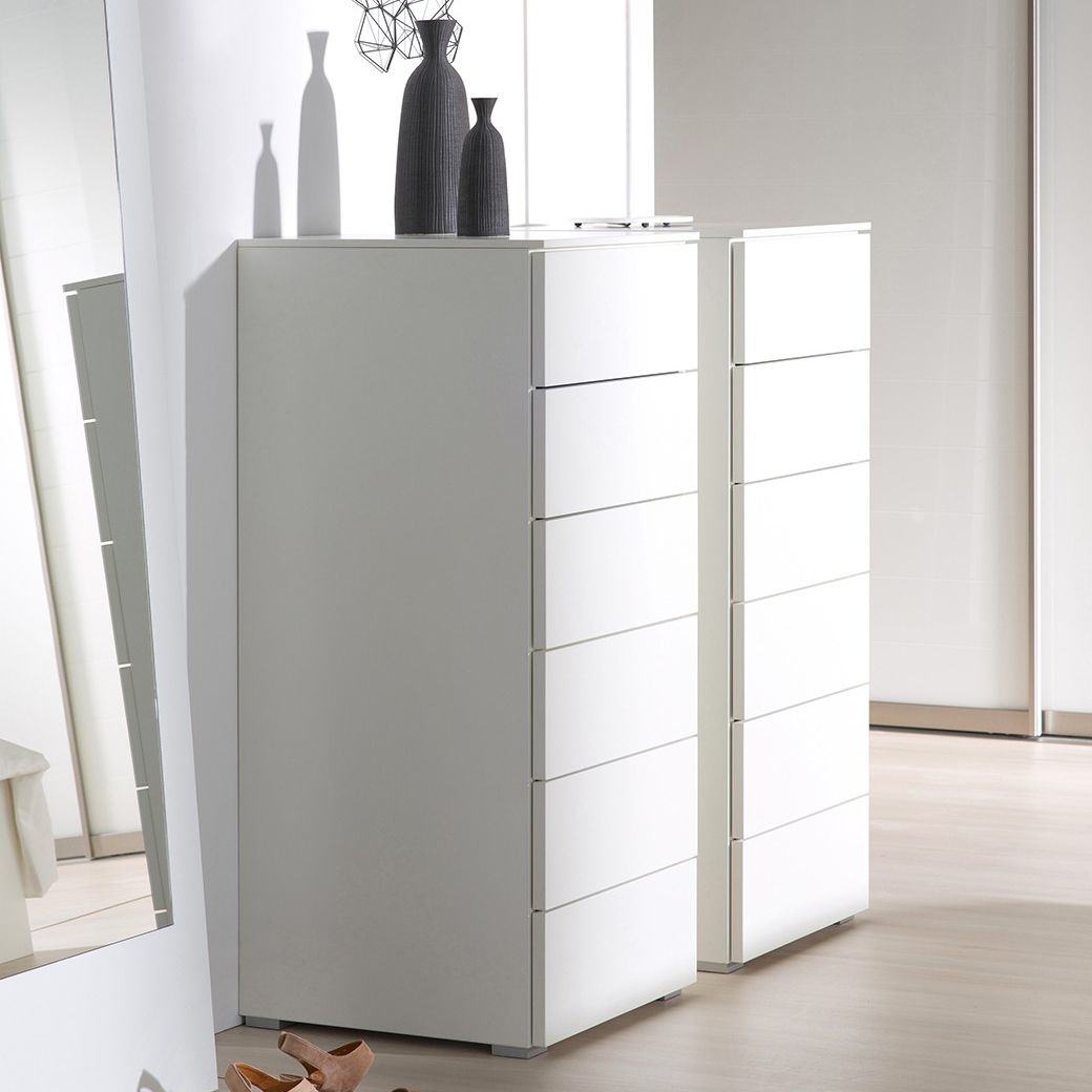 Chiffonnier contemporain NIGHT Noteborn BV en bois laqué blanc