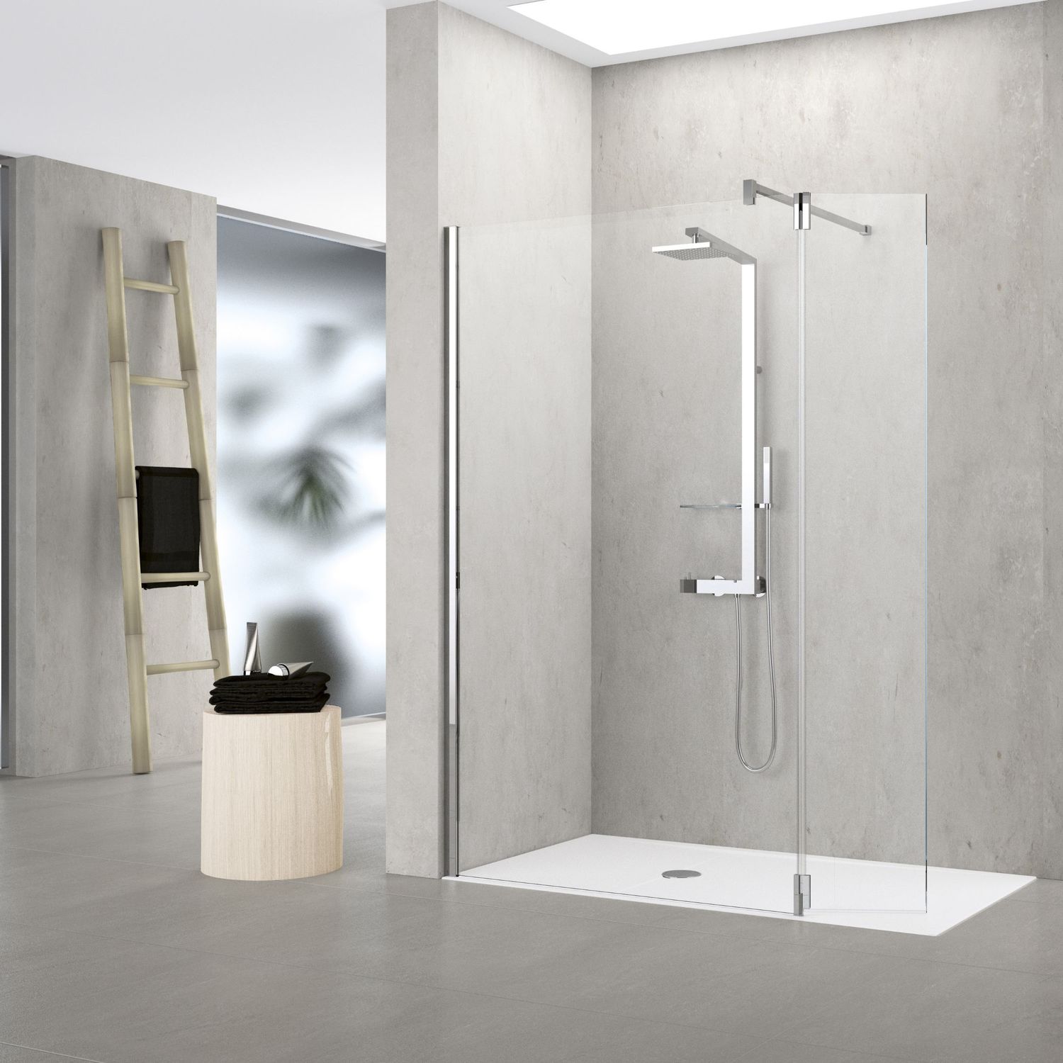 Paroi de douche à pivot KUADRA H HFA NOVELLINI d angle d angle