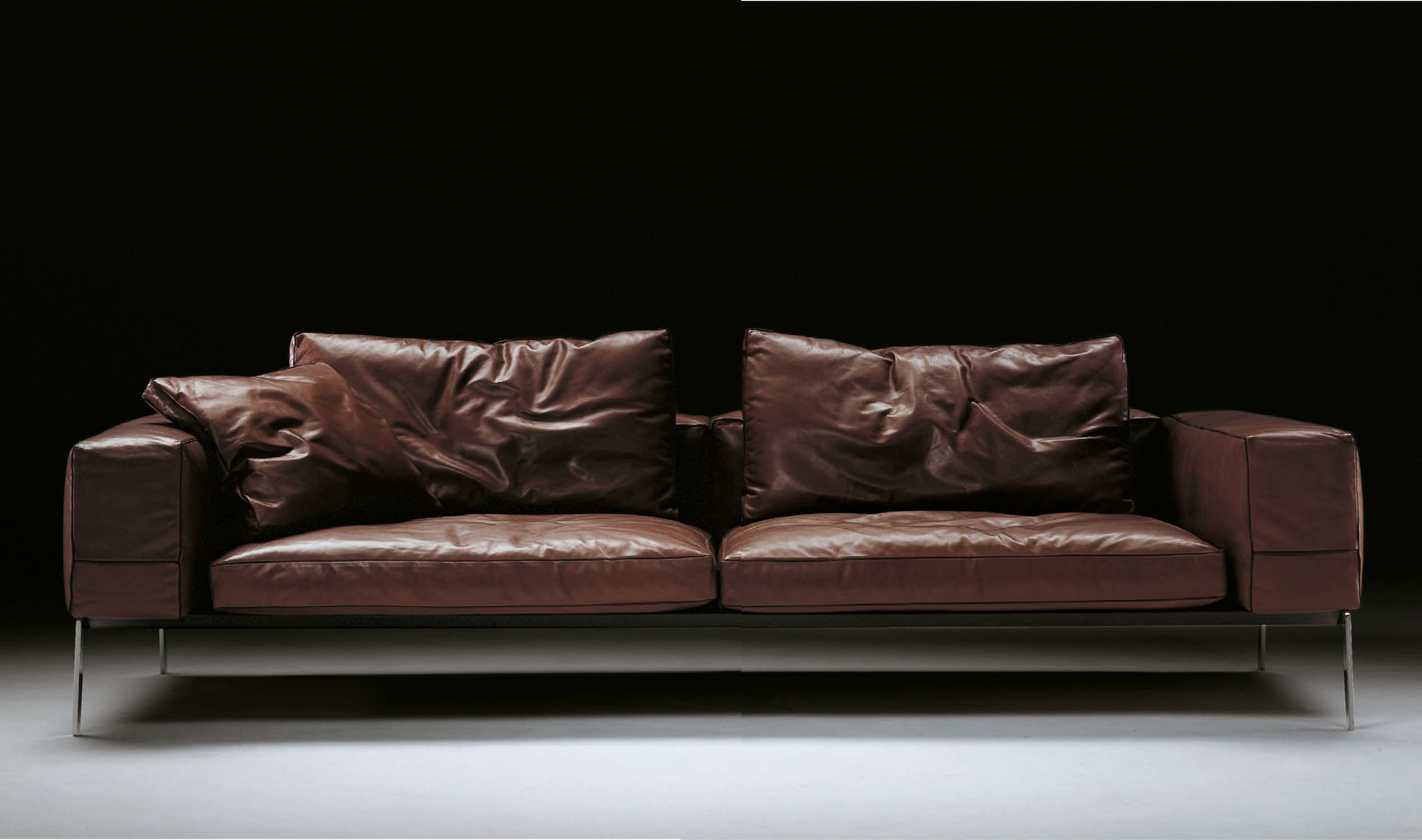 Canapé modulable / contemporain / en tissu / en cuir lifesteel ...