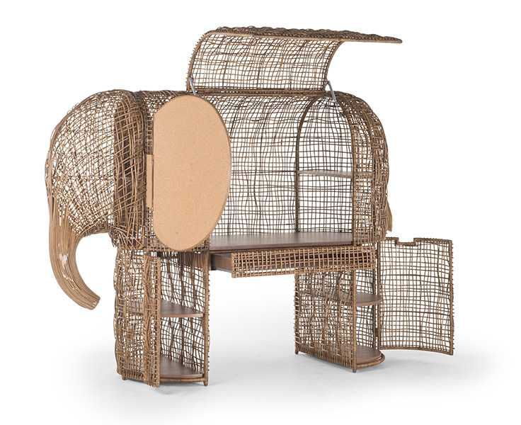 Bureau En Rotin : Bureau en rotin rotin et osier bois couleur vintage o ntft