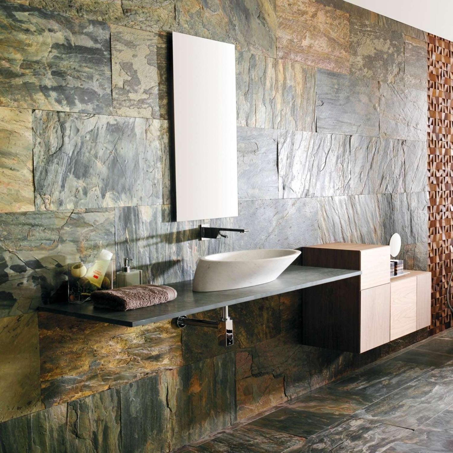 Salle de bain en ardoise: ardoise salle de bains. scenarios pour ...