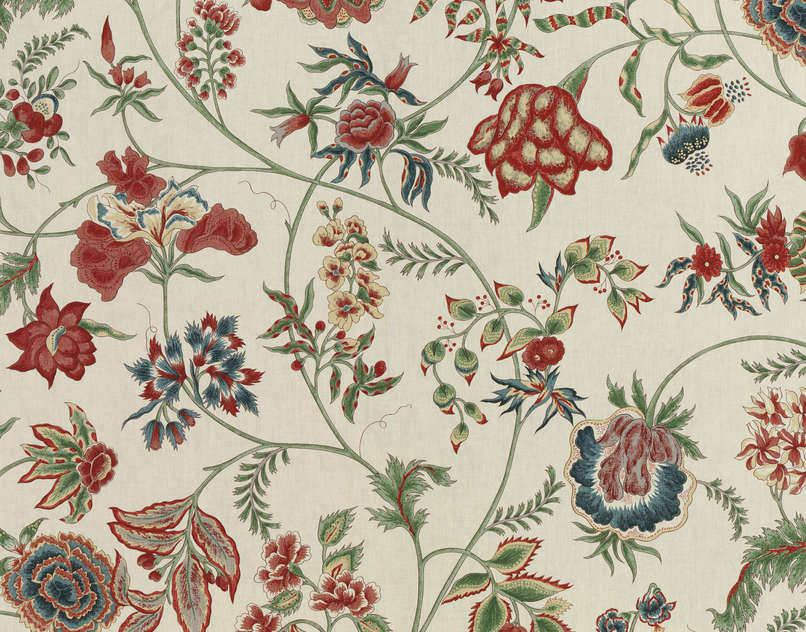 Tissu dameublement / à fleurs / en coton , SAINT LEGER