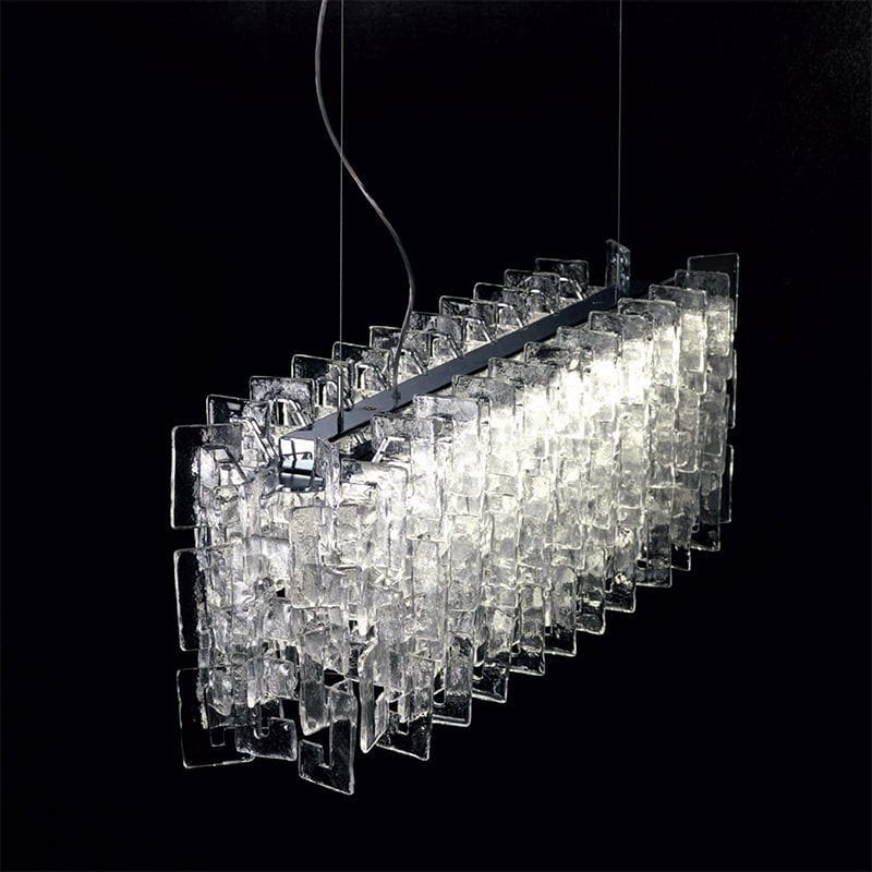 Lustre Contemporain Charlie Av Mazzega En Verre Ampoules