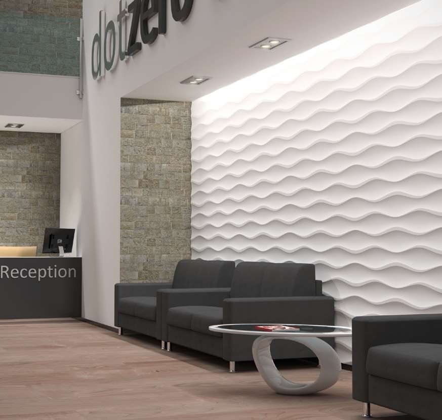 Mur 3d en platre