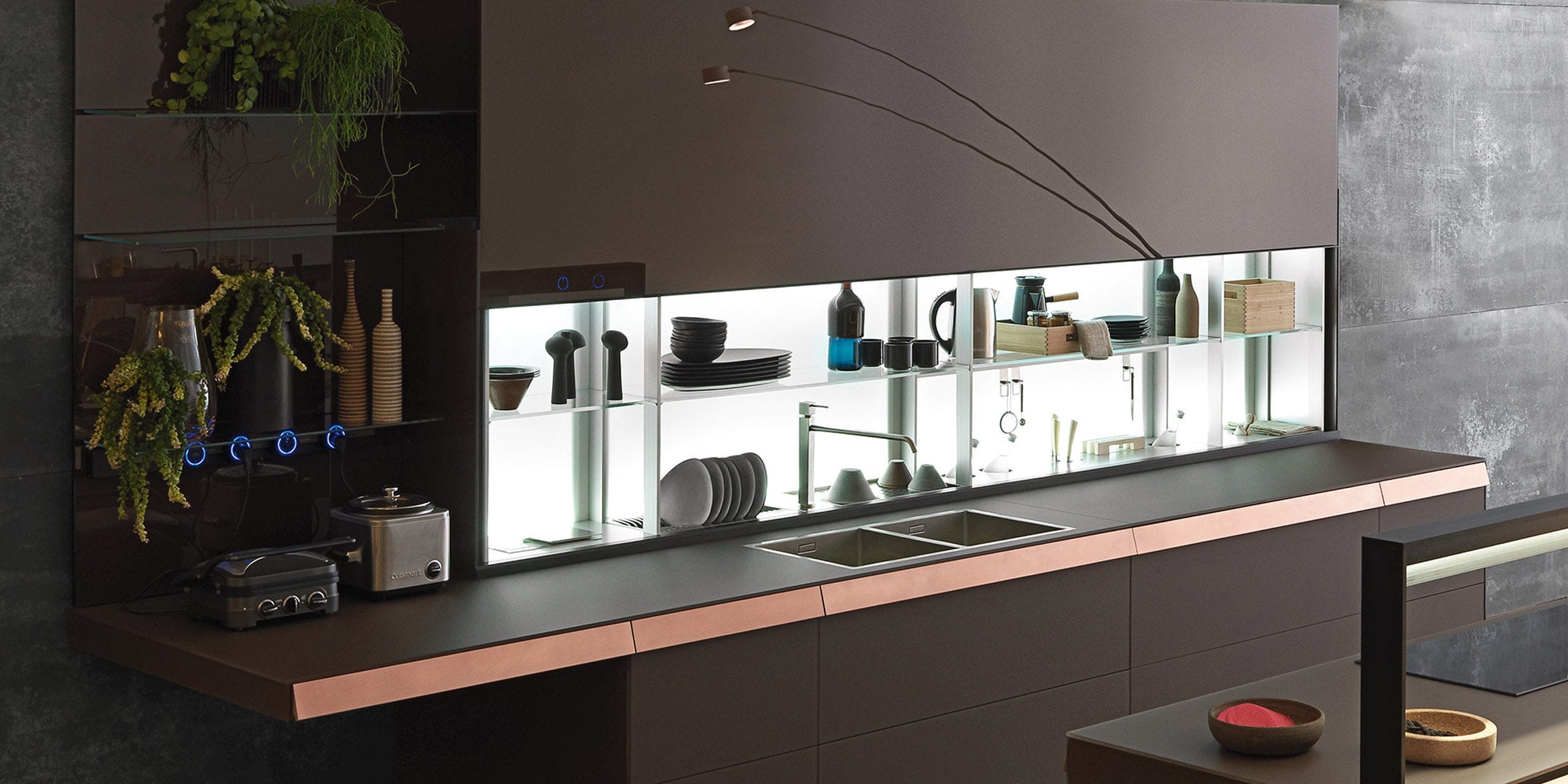 Étagère contemporaine / en verre / pour cuisine / éclairée - AIR ... Étagère contemporaine / en verre / pour cuisine / éclairée - AIR ...