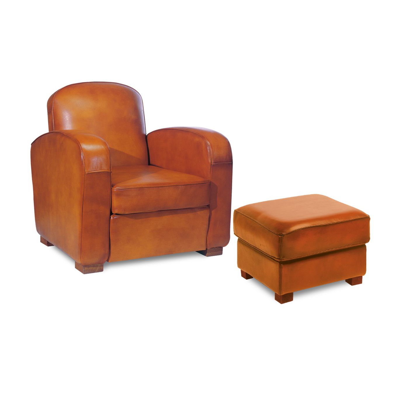 Fauteuil Club Classique Chatham Neology En Cuir Avec Repose