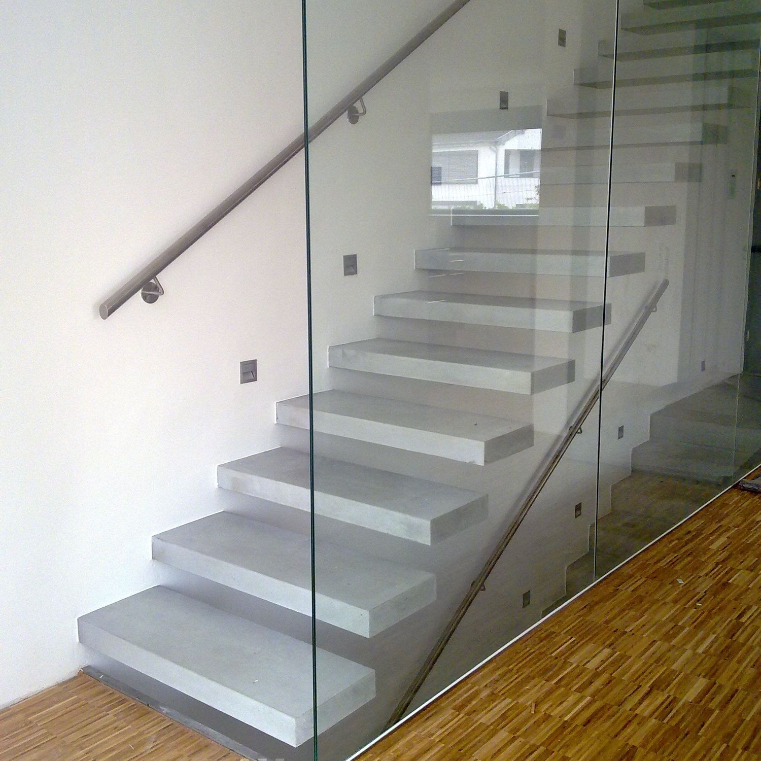 escalier droit en beton