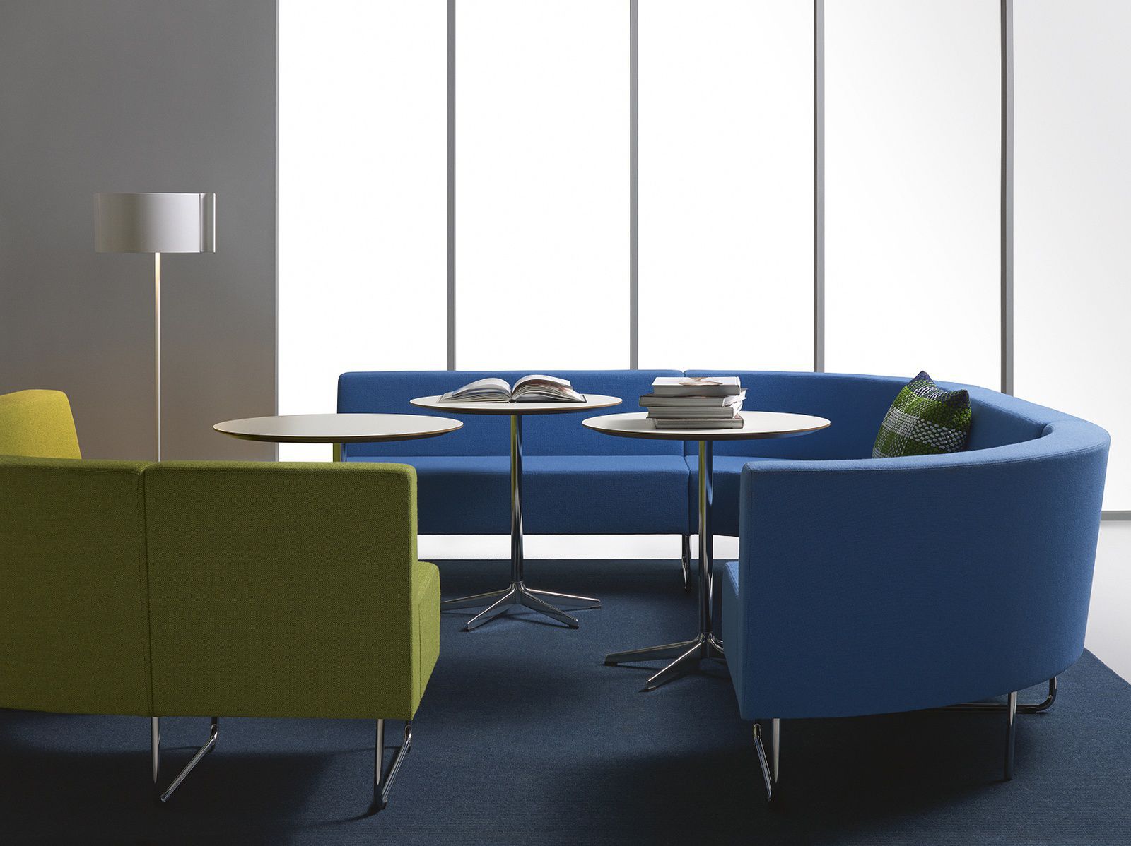Banquette modulable / contemporaine / en tissu / pour espace ...