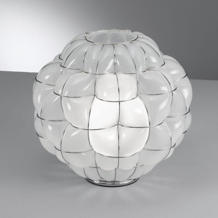 Lampe De Table Pouff Siru Lighting En Verre En Tissu