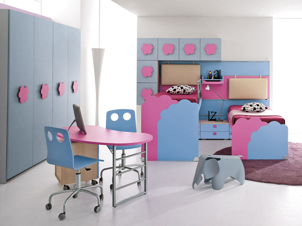 Chambre d'enfant pour fille nuvola 3 faer ambienti