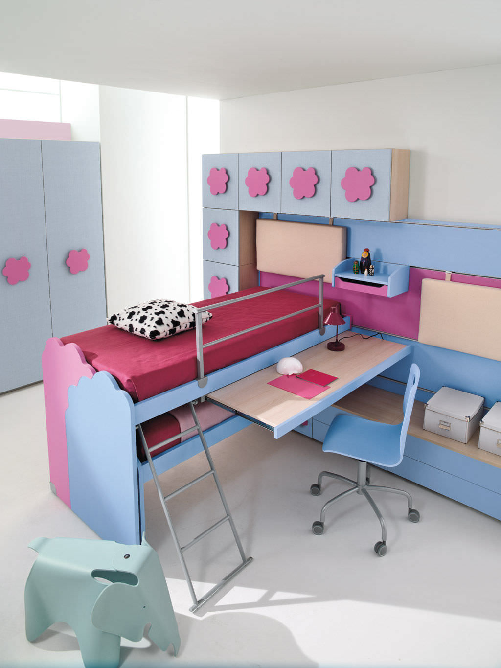 Chambre d'enfant pour fille nuvola 3 faer ambienti