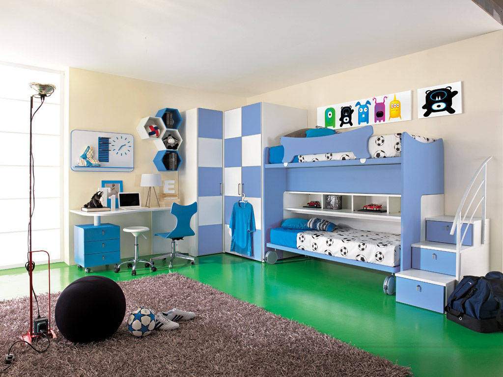 Chambre d'enfant pour garçon sport calcio 6 faer ambienti
