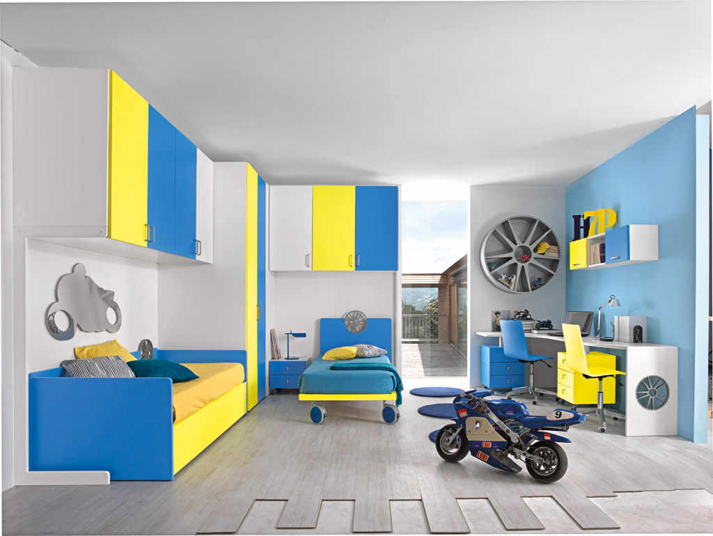 Chambre d'enfant mixte sport motori 1 faer ambienti