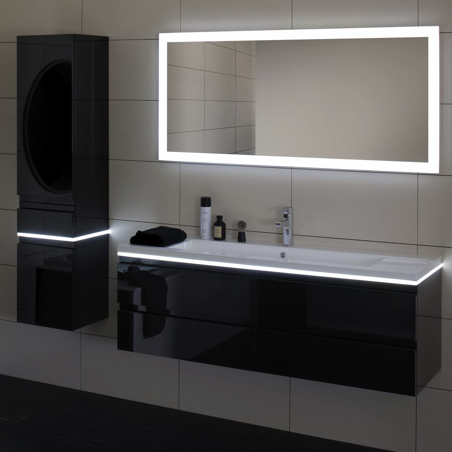 Meuble vasque suspendu / en bois / contemporain / en kit halo ...