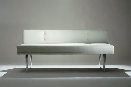 Banquette contemporaine / en cuir / blanche settle by barry ...