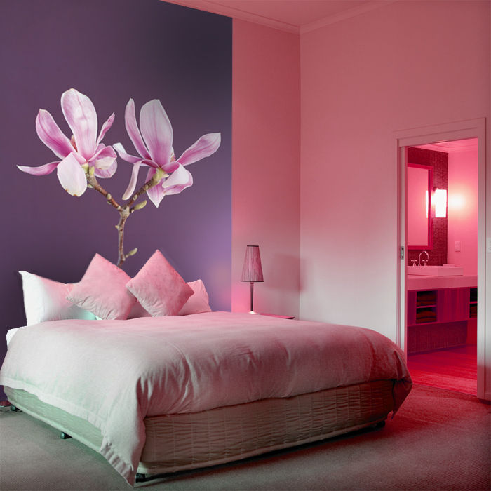 Papier peint contemporain / motif floral magnolia by amélie ... Les papiers peints leroy merlin