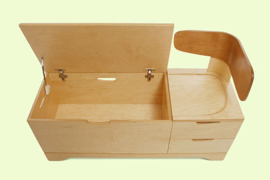 coffre jouet design bois