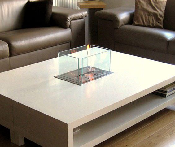 table basse cheminee bio ethanol