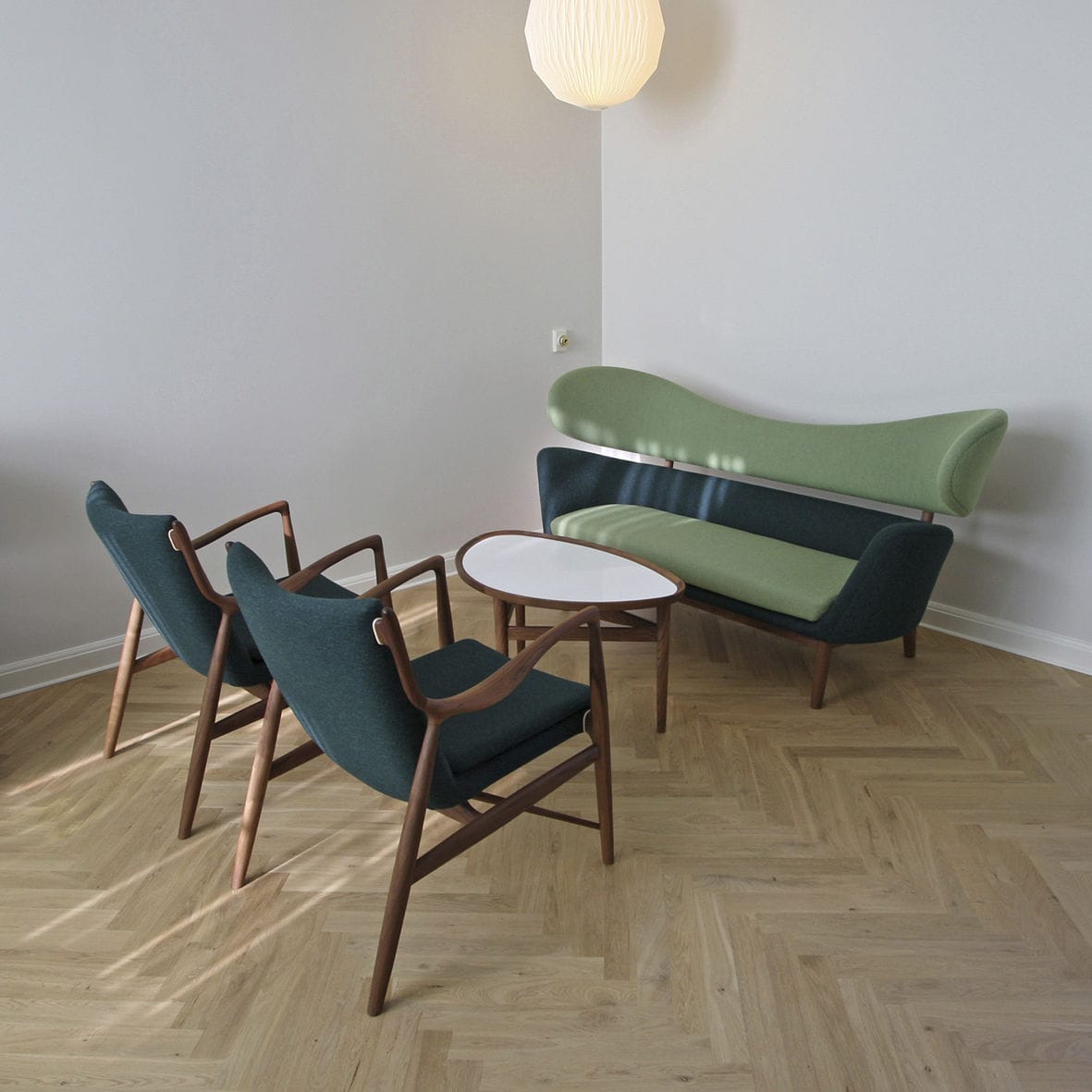 Canapé design scandinave / en laine / en noyer / en teck baker ...