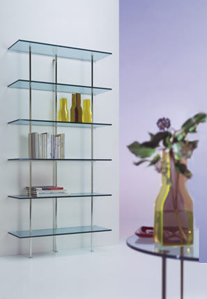 etagere design metal verre