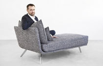 Méridienne contemporaine / en tissu