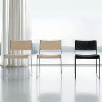 Chaise contemporaine / luge / en cuir
