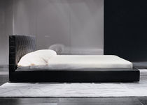 Lit double / contemporain / tapissé / en...