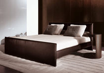 Lit double / contemporain / tapissé / en...
