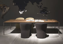 Table contemporaine / en bois / rectangulaire...