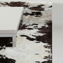 Tapis contemporain / à motif / en peau de...