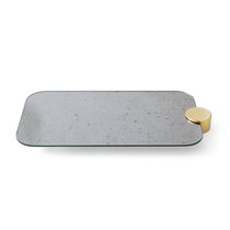 Plateau de service en métal / en verre