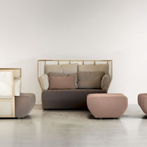 Canapé contemporain / en tissu / en bois...