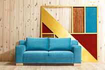 Canapé contemporain / en tissu / 2 places...