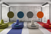 Banquette contemporaine / en tissu / pour...