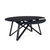 Table contemporaine / en bois / ovale /...