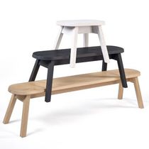 Banc contemporain / en chêne / modulaire